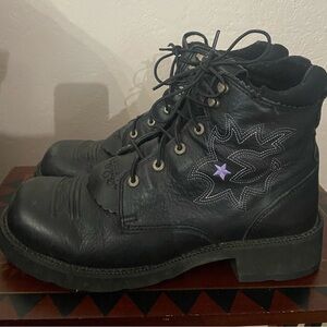 Ariat lacer riding boots black leather 10